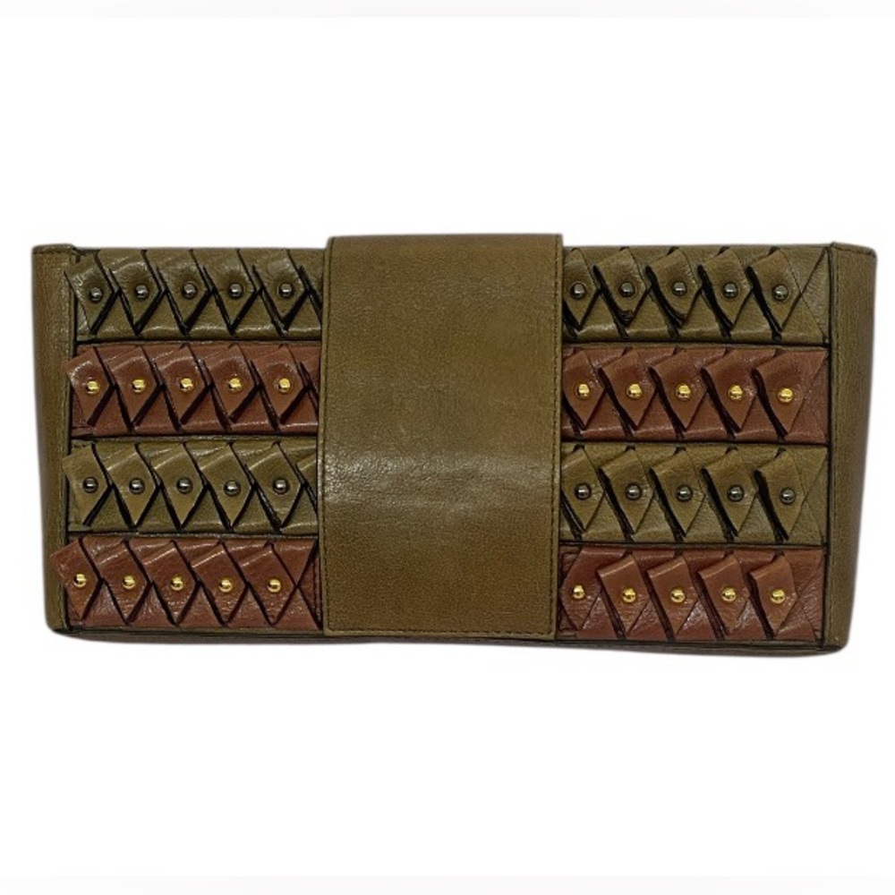 Diane Von Furstenberg leather clutch